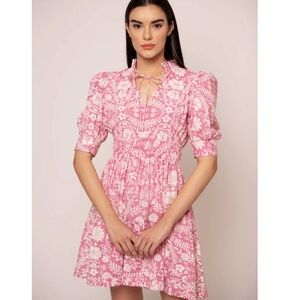 Beyond by Vera Paradiso Pink Print Mini Dress Size Small
